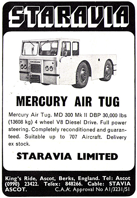 Staravia. Airfield Support Vehicles. Mercury Air Tug. MD 300     