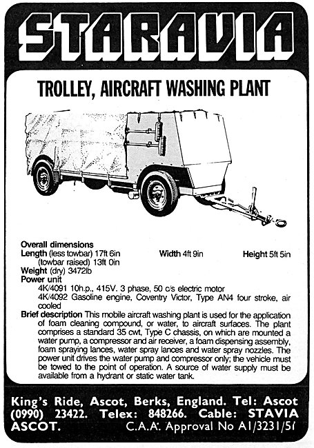 Staravia Aircraft Washing Plant Trolley                          