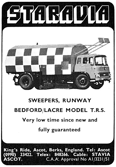 Staravia. Support Vehicles. Bedford Lacre TRS Runway Sweeper     