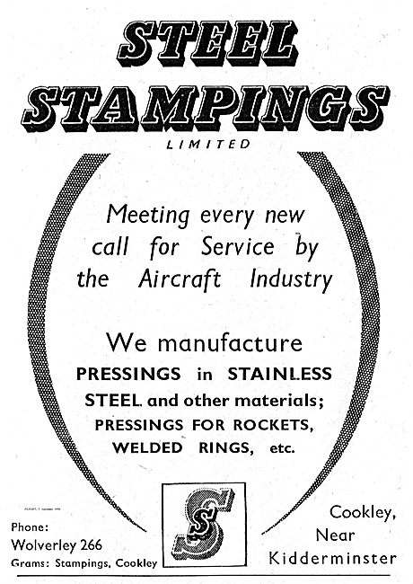 Steel Stampings Ltd Stainless Steel Pressings For Aircraft       