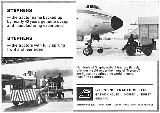 Stephens Aircraft Tugs & Airfield Tractors. Mercury Tugs         