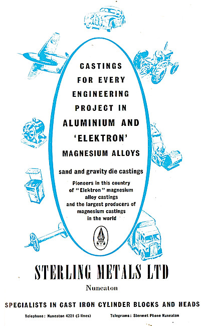 Sterling Metals.  Aluminium & Elektron Castings                  