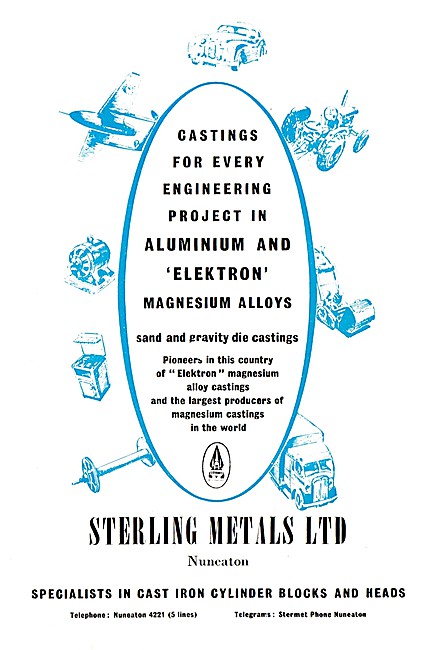 Sterling Metals.  Elektron & Magnesium Alloy Castings            
