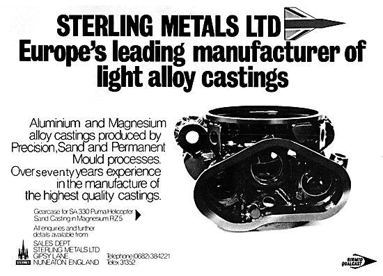 Sterling Metals Light Alloy Castings 1978                        