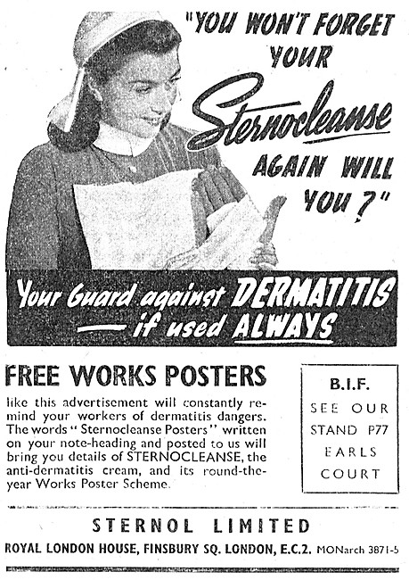 Sternol Sternocleanse Dermatitis Protection Barrier Cream 1948   