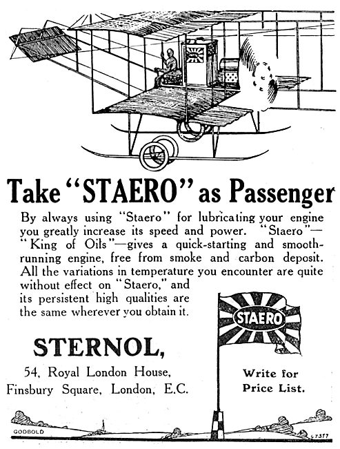 Stern Sonneborn Oil. Sternol STAERO Engine Oil                   