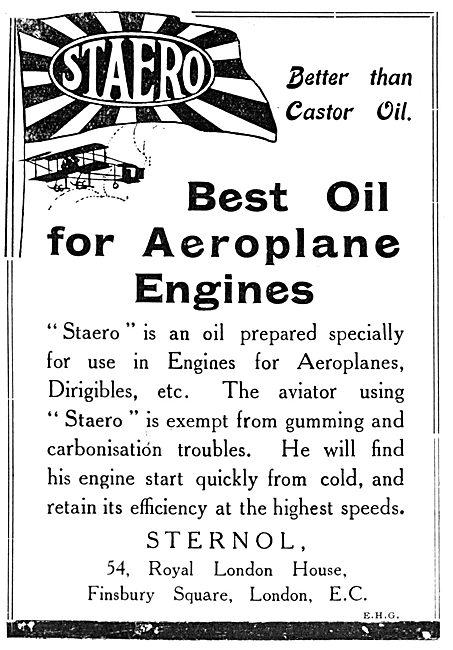 Stern Sonneborn Oil. Sternol STAERO Engine Oil                   