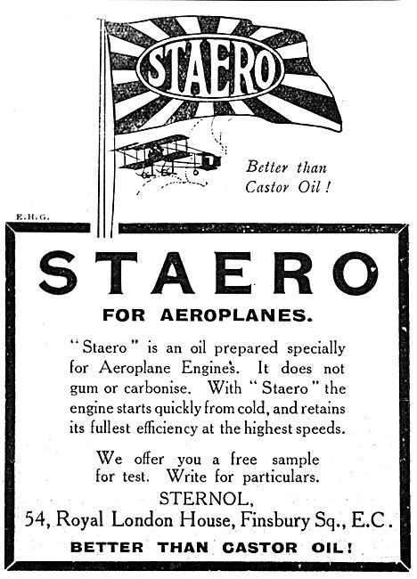 Stern Sonneborn Oil. Sternol STAERO Engine Oil                   