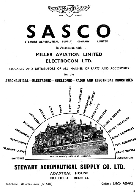 SASCO Stewart Aeronautical Supplies. Miller Aviation - Electrocon