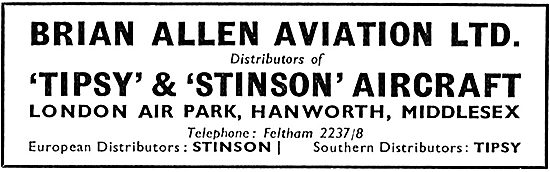 Brian Allen Aviation Co - Stinson & Tipsy Aircraft               
