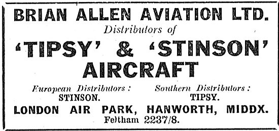 Brian Allen Aviation Co - Stinson & Tipsy Aircraft               