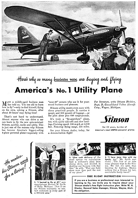 Stinson Aircraft 1948                                            