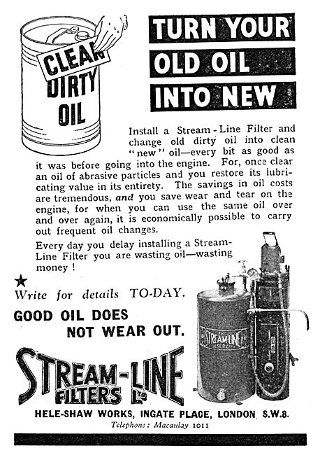 Stream-Line Oil Filters                                          