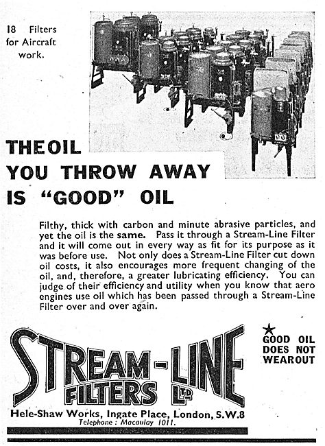 Stream-Line Oil Filters. Waste Oil Reclamation                   