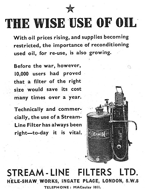 Stream-Line Oil Filters                                          