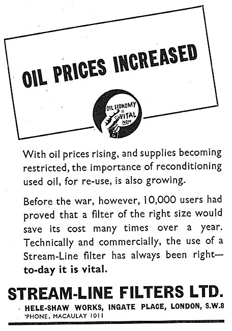 Stream-Line Used Oil Filters                                     