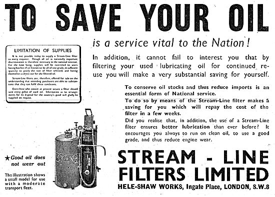 Stream-Line Oil Filters                                          