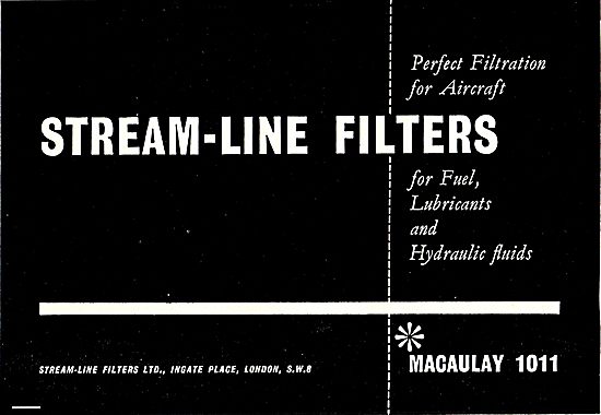 Stream-Line Filters For Aircraft Fuel,Oil & Hydraulic Systems    