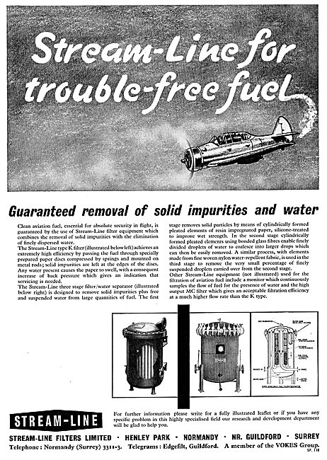 Stream-Line Filters For Trouble Free Aircraft Fuelling           