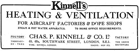 Kinnells Heating & Ventilation Systems For Aircraft Factories    