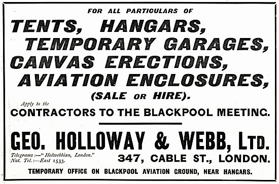 Geo Holloway & Web Ltd - Temporary Aircraft Enclosures           