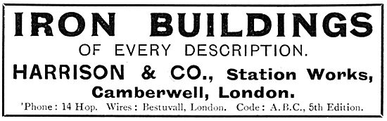 Harrison & Co. Station Works Camberwell. Iron Buildings          