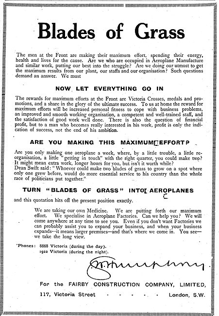 Fairby Contsruction Co - Aeroplane Factory Construction          