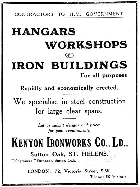 Kenyon Ironworks Co Ltd.  Hangars                                