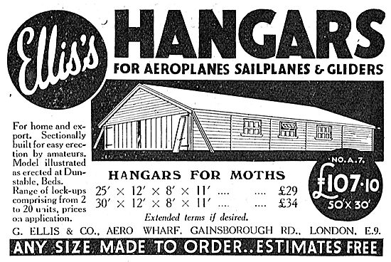G.Ellis & Co - Hangars For Aeroplanes, Sailplanes & Gliders      