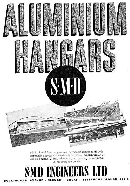 S.M.D.Engineers . Slough. Aluminium Hangars                      