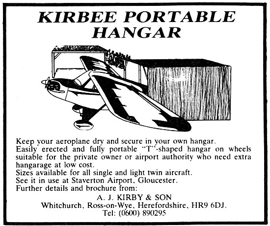 A.J.Kirby & Son. Kirbee Portable Hangar                          
