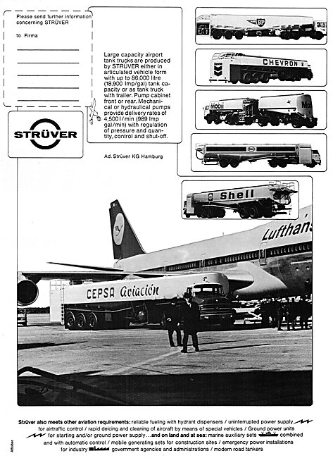 Struver Aircraft Refuelling Vehicles                             