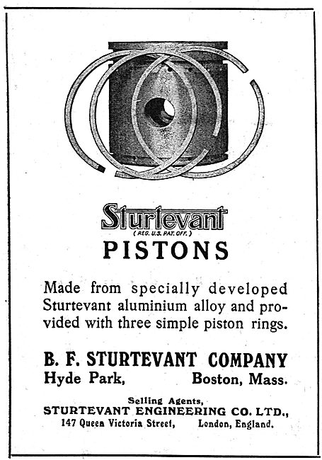 Sturtevant Aeronautical Engine Pistons                           