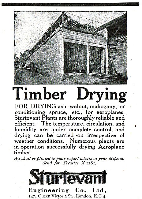 Sturtevant Timber Drying Processes For The Aviation Industry     