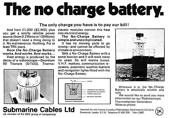 Submarine Cables No-Charge Battery                               