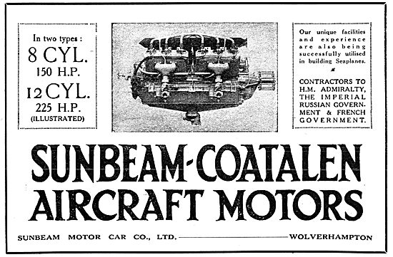 Sunbeam-Coatalen Aero Engines                                    