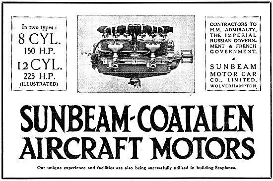 Sunbeam-Coatalen Aero Engines 1916                               