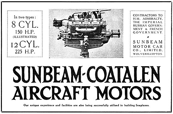 WW1 Sunbeam-Coatalen Aircraft Engines                            