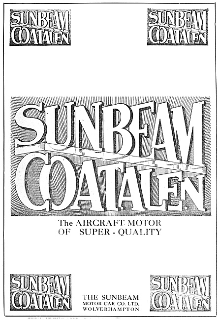 Sunbeam-Coatalen Aircraft Engines 1916                           