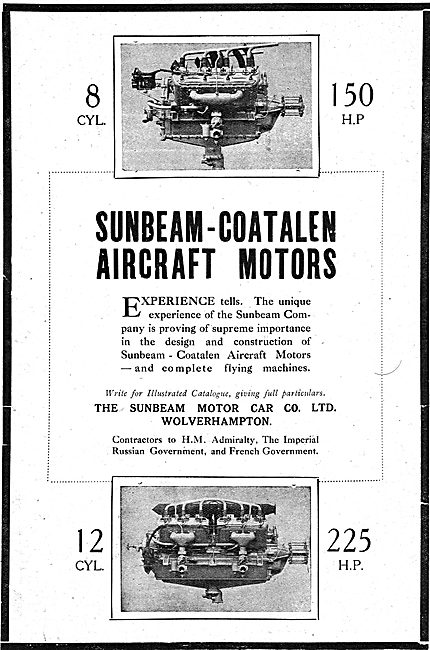 Sunbeam-Coatalen Aircraft Motors                                 