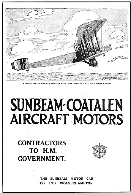 Sunbeam-Coatalen Aircraft Engines 1918                           