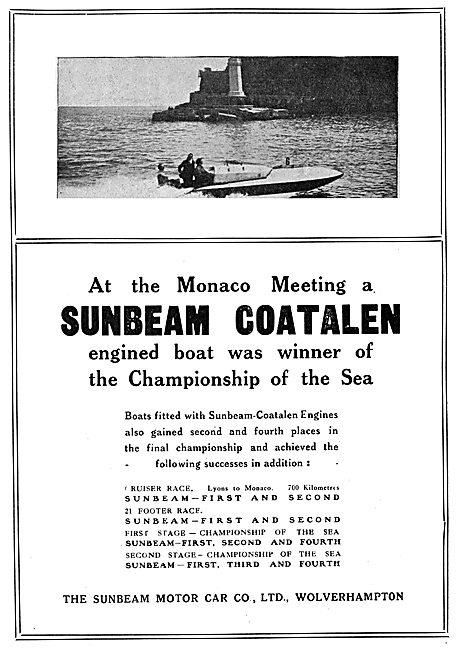 Sunbeam-Coatalen Marine Engines                                  