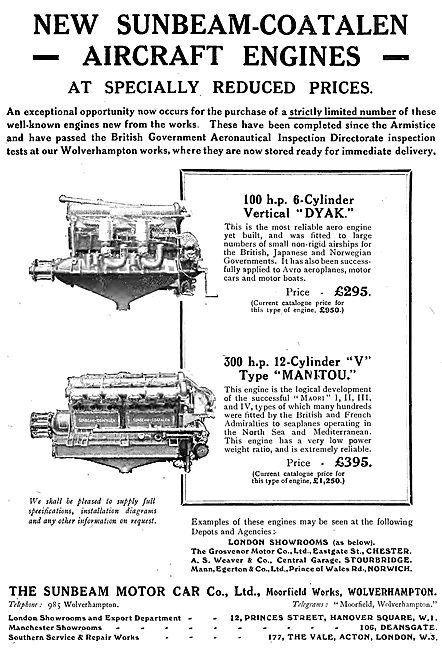 Sunbeam-Coatalen Dyak  Manitou                                   