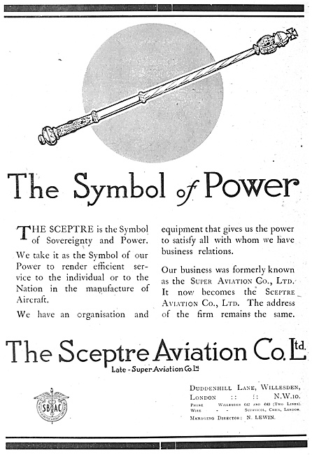 The Sceptre  Aviation Co - Manufacturers Of Aircraft & Components