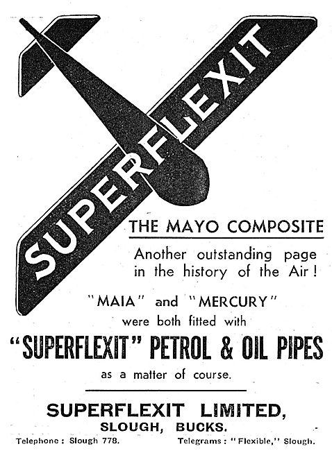 Superflexit Flexible Tubing For Aircraft. Petrol & Oil Pipes     