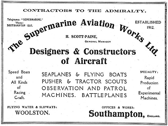 Supermarine - Designers & Constructors Of Aircraft               