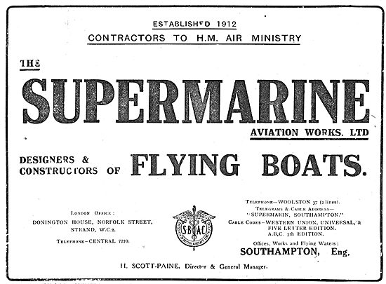 Supermarine Flying Boats                                         