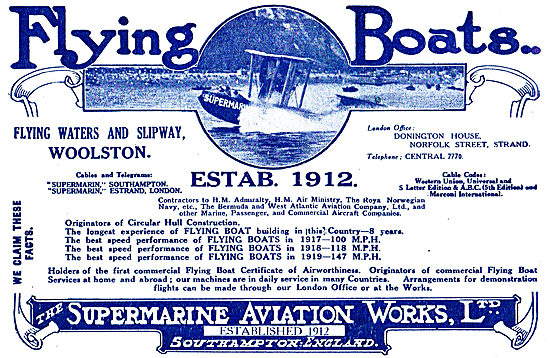 Supermarine Flying Boats. Flying Waters & Slipway Woolston       