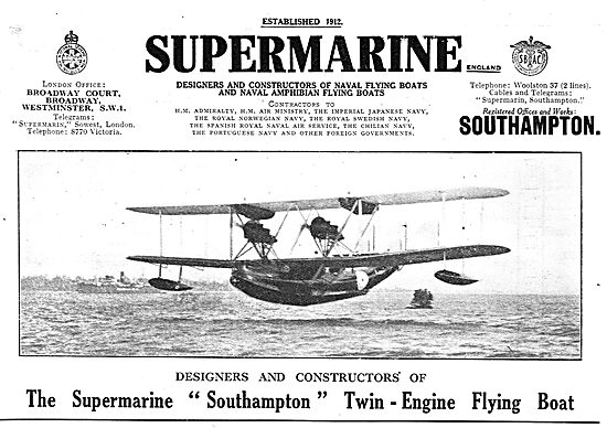 Supermarine Southampton Twin Engined Flying Boat                 