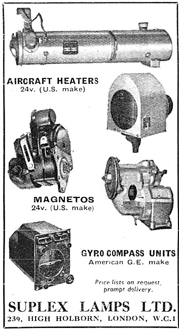 Suplex Lamps - Aircraft Bulbs, Heaters & Components              